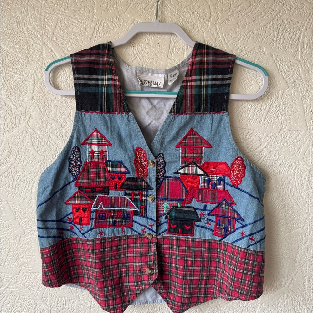 Vintage cottage core grandma chic Vest size medium